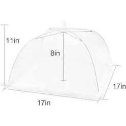 BRIDAY (Paquet De 6) Tentes De Couverture De Nourriture Pop-up, Couverture En Maille De Nourriture De 17 Pouces X 17 Pouces, Filet De Couverture De Nourriture De Pique-nique Extérieur Réutilisable Et Pliable, Costume Pour Les Pique-niques De Fêtes, Barbecues -Plaid et couverture Soldes 43155619 5