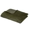 Dessus De Lit Coloris Vert Kaki En Polyester - Longueur 260 X Profondeur 240 X Hauteur 1 Cm -PEGANE- -Plaid et couverture Soldes 43531259 1