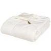 Drap De Lit Coloris Blanc Ivoire En Polyester - Longueur 180 X Profondeur 80 X Hauteur 2 Cm -PEGANE- 1 Drap De Lit Coloris Blanc Ivoire En Polyester - Longueur 180 X Profondeur 80 X Hauteur 2 Cm -PEGANE- -Plaid et couverture Soldes 43531271 1