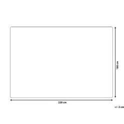 BELIANI Couverture En Acrylique Blanc 220x180cm - Blanc -Plaid et couverture Soldes 43541892 3