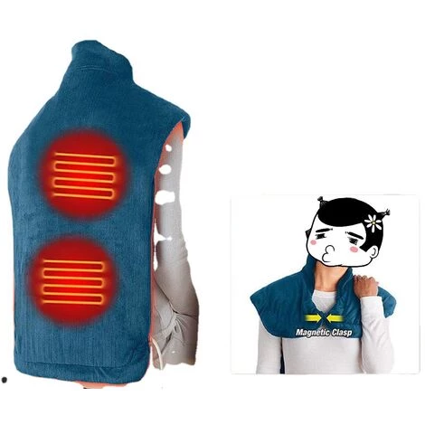 THSINDE Couverture De Châle Chauffée, Portative Pétrissage Chauffage De Massage Des épaules Massage Cervical Physiothérapie,blue 3 THSINDE Couverture De Châle Chauffée, Portative Pétrissage Chauffage De Massage Des épaules Massage Cervical Physiothérapie,blue