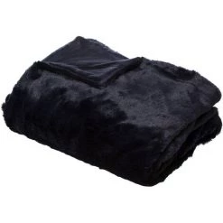 Feeric Christmas - Plaid En Fourrure Bleu Nuit 125 X 150 Cm - Bleu Nuit