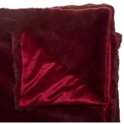 Feeric Christmas - Plaid En Fourrure Rouge Bordeaux 125 X 150 Cm - Bordeaux -Plaid et couverture Soldes 43824545 2