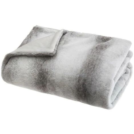 Feeric Christmas - Plaid En Fourrure Bicolore Grise 130 X 160 Cm - Gris Clair 3 Feeric Christmas - Plaid En Fourrure Bicolore Grise 130 X 160 Cm - Gris Clair