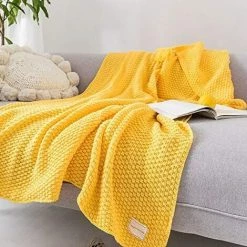 BEARSU Couverture En Tricot Plaids Canapé Couvre-lit Tapis De Table Jetés De Lit Nordique Chaud Doux Avec Frange Faite à La Main Pour Plage Pique-Nique Toutes Saisons (Jaune, 70 X 100 Cm) 11 BEARSU Couverture En Tricot Plaids Canapé Couvre-lit Tapis De Table Jetés De Lit Nordique Chaud Doux Avec Frange Faite à La Main Pour Plage Pique-Nique Toutes Saisons (Jaune, 70 X 100 Cm) -Plaid et couverture Soldes 44192795 5
