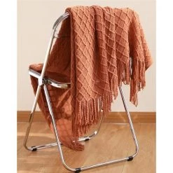BEARSU Couvre-lit Tricoté Boho - Couverture Ultra Douce - Couverture De Voyage - Couverture Douillette Pour Canapé, Fauteuil, Canapé, Caramel 9 BEARSU Couvre-lit Tricoté Boho - Couverture Ultra Douce - Couverture De Voyage - Couverture Douillette Pour Canapé, Fauteuil, Canapé, Caramel -Plaid et couverture Soldes 44192801 3