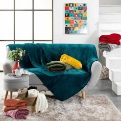 Paris Prix - Plaid Uni En Flanelle "flanou" 125x150cm Rose 7 Paris Prix - Plaid Uni En Flanelle "flanou" 125x150cm Rose -Plaid et couverture Soldes 44467755 3