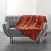 Paris Prix - Plaid Uni En Flanelle "flanou" 180x220cm Terracotta -Plaid et couverture Soldes 44467896 1