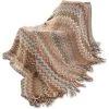 ILOVEMILAN Couvertures Tricotées Couverture à Franges Jeté De Lit à Chevrons Super Doux Couverture Jeté De Lit Adaptées à Votre Maison Chambre à Coucher, Canapé 130 * 200cm (jaune) -Plaid et couverture Soldes 44485862 1