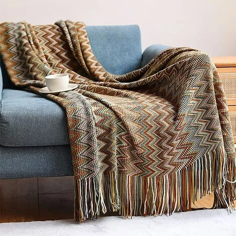 ILOVEMILAN Couvertures Tricotées Couverture à Franges Jeté De Lit à Chevrons Super Doux Couverture Jeté De Lit Adaptées à Votre Maison Chambre à Coucher, Canapé 130 * 200cm (jaune) 6 ILOVEMILAN Couvertures Tricotées Couverture à Franges Jeté De Lit à Chevrons Super Doux Couverture Jeté De Lit Adaptées à Votre Maison Chambre à Coucher, Canapé 130 * 200cm (jaune) – Image 4