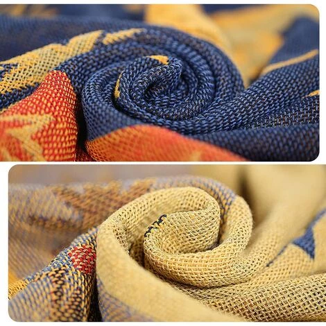 ILOVEMILAN Couverture Décorative Tissée En Coton, Serviette De Canapé, Housse Chaude En Coton 130 X 180 Cm (étoiles Du Soleil Et De La Lune) 5 ILOVEMILAN Couverture Décorative Tissée En Coton, Serviette De Canapé, Housse Chaude En Coton 130 X 180 Cm (étoiles Du Soleil Et De La Lune) – Image 3