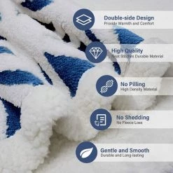 ILOVEMILAN Couverture Polaire King Size Couverture Polyvalente Jeté De Canapé Pour Lit Fluffy Soft Extra Large Throw (Marine, 130 * 160) -Plaid et couverture Soldes 44485931 4