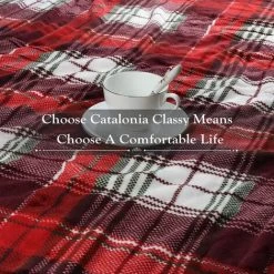 ILOVEMILAN Plaid Tartan Chic Couverture Polaire Confortable Réversible Chaud Super Doux Et Confortable Cadeau Attentionné 150 X 130 Cm (Plaid Rouge) 9 ILOVEMILAN Plaid Tartan Chic Couverture Polaire Confortable Réversible Chaud Super Doux Et Confortable Cadeau Attentionné 150 X 130 Cm (Plaid Rouge) -Plaid et couverture Soldes 44485945 3