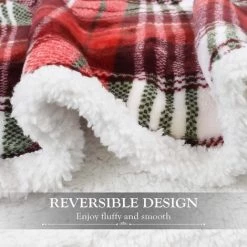 ILOVEMILAN Plaid Tartan Chic Couverture Polaire Confortable Réversible Chaud Super Doux Et Confortable Cadeau Attentionné 150 X 130 Cm (Plaid Rouge) 10 ILOVEMILAN Plaid Tartan Chic Couverture Polaire Confortable Réversible Chaud Super Doux Et Confortable Cadeau Attentionné 150 X 130 Cm (Plaid Rouge) -Plaid et couverture Soldes 44485945 4