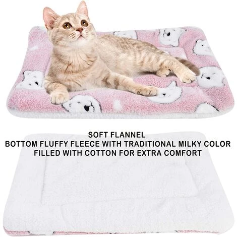 ILOVEMILAN Flanelle Douce Et Chaude Couverture Chaude, épaisse Couverture De Chien Tapis De Chat (49 * 62 CM, Pink Bear) 6 ILOVEMILAN Flanelle Douce Et Chaude Couverture Chaude, épaisse Couverture De Chien Tapis De Chat (49 * 62 CM, Pink Bear) – Image 4