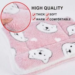 ILOVEMILAN Flanelle Douce Et Chaude Couverture Chaude, épaisse Couverture De Chien Tapis De Chat (49 * 62 CM, Pink Bear) 11 ILOVEMILAN Flanelle Douce Et Chaude Couverture Chaude, épaisse Couverture De Chien Tapis De Chat (49 * 62 CM, Pink Bear) -Plaid et couverture Soldes 44485976 5