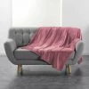 Paris Prix - Plaid Uni En Flanelle "flanou" 180x220cm Rose -Plaid et couverture Soldes 44486304 1