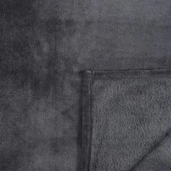 Paris Prix - Plaid Microfibre "vienne" 125x150cm Gris Anthracite -Plaid et couverture Soldes 44562724 2