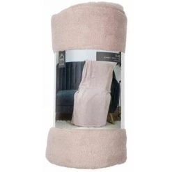 Paris Prix - Plaid Microfibre "vienne" 125x150cm Rose -Plaid et couverture Soldes 44562732 4