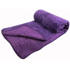 HOMEMAISON Couvre Lit Veloura Boutis Piqué Sherpa 90grs Violet 06 140X200 - Violet 06
