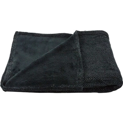 HOMEMAISON Plaid à Paillettes "Disco" Noir 130 X 150 Cm - Noir 3 HOMEMAISON Plaid à Paillettes "Disco" Noir 130 X 150 Cm - Noir