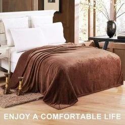 ILOVEMILAN Couverture Polaire Chameau 150 X 200 Cm Jets Moelleux Et Doux Pour Canapés Lit Double/jumeau Grandes Couvertures En Peluche, Couvertures En Flanelle En Microfibre -Plaid et couverture Soldes 44933288 3