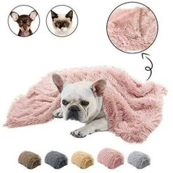 Couverture En Molleton Pour Animaux De Compagnie De Qualité Supérieure, Jeté De Couverture Pour Chien Et Chat, Tapis De Sommeil Double Couche Lavable Pour Lit De Chien, Canapé, Canapé, Voiture M: 78*54cm Rose LangRay