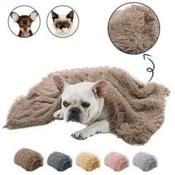 Couverture En Molleton Pour Animaux De Compagnie De Qualité Supérieure, Jeté De Couverture Pour Chien Et Chat, Tapis De Sommeil Double Couche Lavable Pour Lit De Chien, Canapé, Canapé, Voiture L: 100*75cm Marron LangRay