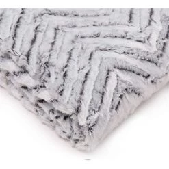 TINOR Couvre-lit Gris Rayé Super Doux Et Chaud En Fausse Fourrure Avec Couverture Arrière Sherpa Blanche, Réversible Double Face En Fausse Fourrure Douce Et Soyeuse Lavable En Machine (50 X 60) 10 TINOR Couvre-lit Gris Rayé Super Doux Et Chaud En Fausse Fourrure Avec Couverture Arrière Sherpa Blanche, Réversible Double Face En Fausse Fourrure Douce Et Soyeuse Lavable En Machine (50 X 60) -Plaid et couverture Soldes 45300914 4