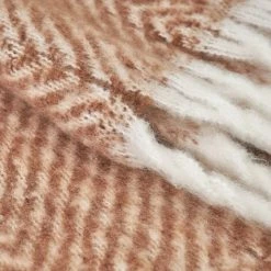 LOLAHOME Couverture Marron à Chevrons Avec Franges En Tissu Polyester 130x170 Cm 10 LOLAHOME Couverture Marron à Chevrons Avec Franges En Tissu Polyester 130x170 Cm -Plaid et couverture Soldes 45790115 4