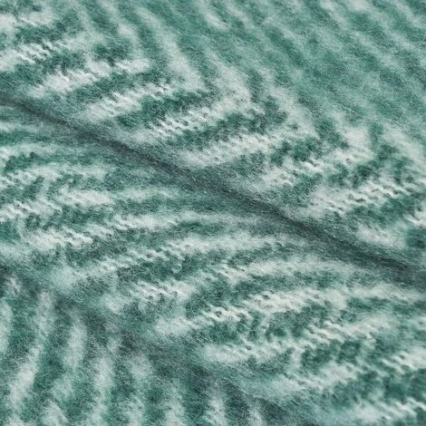 LOLAHOME Couverture Verte à Chevrons Avec Franges En Tissu Polyester 130x170 Cm 7 LOLAHOME Couverture Verte à Chevrons Avec Franges En Tissu Polyester 130x170 Cm – Image 5