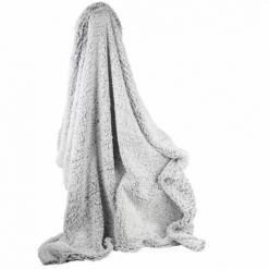 Paris Prix - Plaid Imitation Fourrure "pachap" 120x150cm Gris -Plaid et couverture Soldes 45791485 3