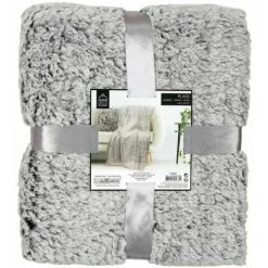 Paris Prix - Plaid Imitation Fourrure "pachap" 120x150cm Gris -Plaid et couverture Soldes 45791485 5