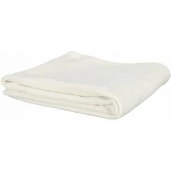 Paris Prix - Plaid Polaire Uni "grog" 125x150cm Ivoire