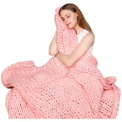 BRIDAY Couverture En Laine Super épaisse Tissée à La Main Couverture En Laine épaisse Tissée, Blanc 80 * 100 -Plaid et couverture Soldes 45873839 4