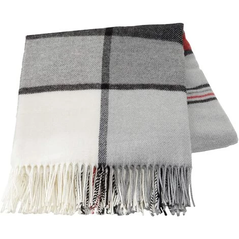 Baroni Home Plaid En Mélange Coton, Fabriqué En Italie 130x170 Cm - Carreaux Rouge Et Blanc 3 Baroni Home Plaid En Mélange Coton, Fabriqué En Italie 130x170 Cm - Carreaux Rouge Et Blanc
