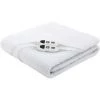 BAMNY Surmatelas Chauffant 2 Places, Couverture Chauffante 150 X 160 Cm, 10 Niveaux De Température, 3-10 Heures D'arrêt Automatique Et Protection Contre La Surchauffe, 2 Télécommande, Lavable En Machine -Plaid et couverture Soldes 46032338 1