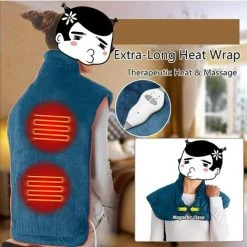 DONTODENT Couverture De Châle Chauffée Portative Pétrissage Chauffage De Massage Des épaules Massage Cervical Physiothérapie,blue -Plaid et couverture Soldes 46192310 3