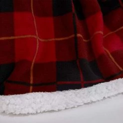 ILOVEMILAN Couverture Polaire En Flanelle Pour Lit Double En Peluche Douce Et Pelucheuse En Microfibre Grille Rouge Et Noire 150x200cm -Plaid et couverture Soldes 46473319 5