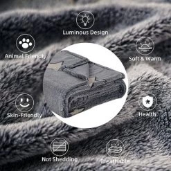 ILOVEMILAN Couverture Polaire, Glow In The Dark Blanket Couverture En Flanelle Du Lit Avec Étoiles Lune Cadeau D'anniversaire De Noël Pour Enfants (Gris,120x150cm) -Plaid et couverture Soldes 46473320 4
