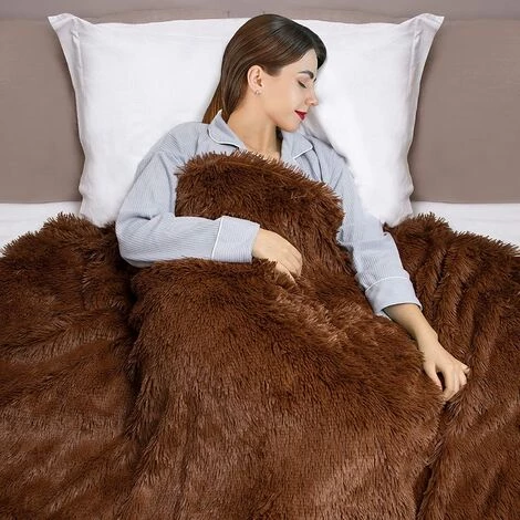 ILOVEMILAN Double Face PV Et Flanelle Plaid Canape , Super Doux Et Chaud Plaid Polaire Couverture, Couverture Polaire Convient Pour Canapé, Lit Ou Salon, Couleur Café 130x160cm 4 ILOVEMILAN Double Face PV Et Flanelle Plaid Canape , Super Doux Et Chaud Plaid Polaire Couverture, Couverture Polaire Convient Pour Canapé, Lit Ou Salon, Couleur Café 130x160cm – Image 2