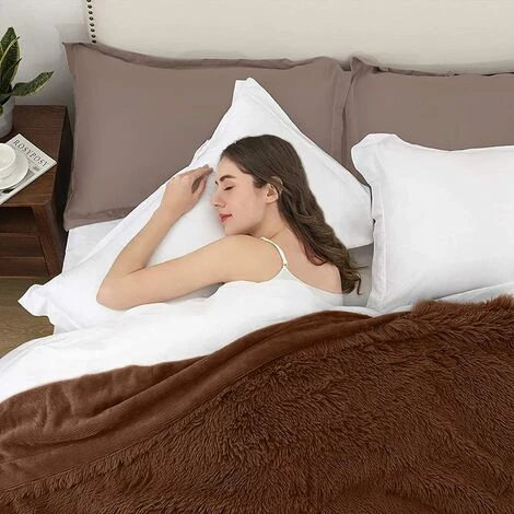 ILOVEMILAN Double Face PV Et Flanelle Plaid Canape , Super Doux Et Chaud Plaid Polaire Couverture, Couverture Polaire Convient Pour Canapé, Lit Ou Salon, Couleur Café 130x160cm 5 ILOVEMILAN Double Face PV Et Flanelle Plaid Canape , Super Doux Et Chaud Plaid Polaire Couverture, Couverture Polaire Convient Pour Canapé, Lit Ou Salon, Couleur Café 130x160cm – Image 3