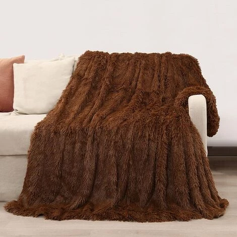ILOVEMILAN Double Face PV Et Flanelle Plaid Canape , Super Doux Et Chaud Plaid Polaire Couverture, Couverture Polaire Convient Pour Canapé, Lit Ou Salon, Couleur Café 130x160cm 6 ILOVEMILAN Double Face PV Et Flanelle Plaid Canape , Super Doux Et Chaud Plaid Polaire Couverture, Couverture Polaire Convient Pour Canapé, Lit Ou Salon, Couleur Café 130x160cm – Image 4