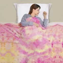 ILOVEMILAN Polaire Moelleuse Ultra Chaude Et Epaisse Couverture Polaire, Plaid Canape, Convient Pour Canapé, Lit Ou Salon Couverture Fourrure 130x160cm Arc-en-ciel -Plaid et couverture Soldes 46473339 4