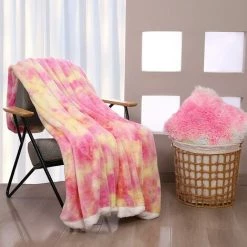 ILOVEMILAN Polaire Moelleuse Ultra Chaude Et Epaisse Couverture Polaire, Plaid Canape, Convient Pour Canapé, Lit Ou Salon Couverture Fourrure 130x160cm Arc-en-ciel -Plaid et couverture Soldes 46473339 5