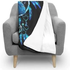 ILOVEMILAN Plaid Douillet Couverture De Canapé Couverture En Peluche - Couverture Moelleuse Pour Adultes Et Enfants Bleu Blanc 130 X 150cm -Plaid et couverture Soldes 46473348 2