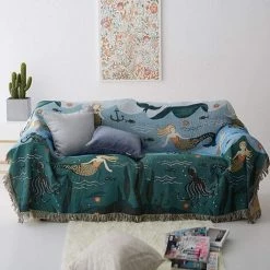 ILOVEMILAN Jeté De Canapé Tricotée Jeté De Lit Tapis De Salon Couverture De Fauteuil Décorative Housse De Canapé Antidérapage(130×160CM) -Plaid et couverture Soldes 46473365 4