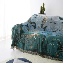 ILOVEMILAN Jeté De Canapé Tricotée Jeté De Lit Tapis De Salon Couverture De Fauteuil Décorative Housse De Canapé Antidérapage(130×160CM) -Plaid et couverture Soldes 46473365 5