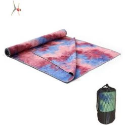 Kueatily Couverture De Yoga Imprimée Absorbant La Transpiration Antidérapante (violet)