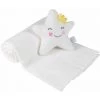 Paris Prix - Doudou Avec Plaid "étoile" 80x100cm Blanc -Plaid et couverture Soldes 46549680 1